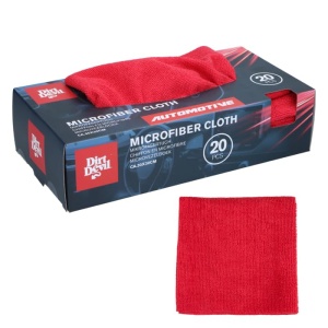 Mop de Microfibra Dirt Devil - Set 20 bucati, 30x30 cm, Culoare Rosie - Img 1