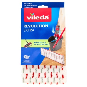 Mop din microfibra Vileda Revolution 2 in 1, usor de utilizat, alb