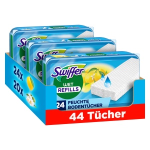 Mop umed Swiffer, 44 servetele umede, curatare eficienta, parfum citric