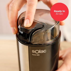 Moulinet electric Solac Taste Mill 200W, 70g capacitate, inox, negrugri - Img 4