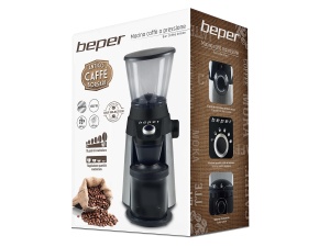 Moulinette cafea Beper BP.580, 800 ml, 15 grade de macinare, sistem de siguranta - Img 6
