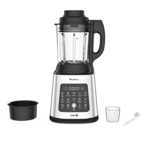Moulinex PerfectMix Cook, blender cu 10 programe automate, 1400 W, preparati retete calde si reci, blender electric cu ecran tactil, usor de curatat, capacitate 2 l, LM83SD