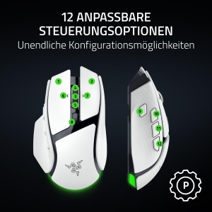 Mouse de gaming Razer Basilisk V4 HyperSpeed, wireless, senzor 33K, alb - Img 5