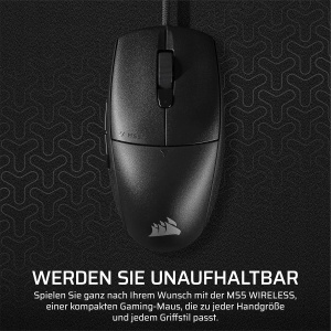 Mouse gaming Corsair M55, 16000 DPI, 55 g, negru - Img 2