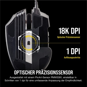 Mouse Gaming Corsair Scimitar RGB Elite, 17 butoane programabile, Negru - Img 8