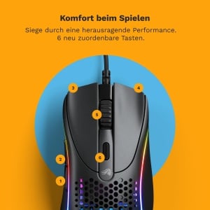 Mouse gaming Glorious Model D2 Black 58g senzor optic 26K DPI - Img 4