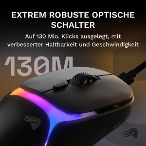 Mouse gaming Glorious Model O3 Wired, ultra-usor 54 g, 30K DPI, negru - Img 4