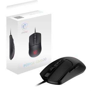 Mouse gaming MSI Forge GM100, 6400 DPI, RGB LED, 7 butoane, cablu USB 1.5 m