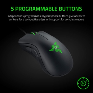 Mouse gaming Razer DeathAdder Essential 2021, 6400 DPI, 5 butoane programabile, Negru - Img 4