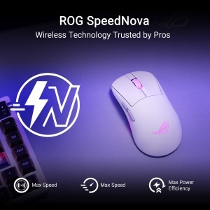 Mouse gaming wireless ASUS ROG Keris II Origin White 42000 DPI RGB alb - Img 7