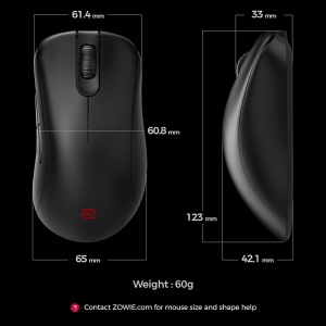 Mouse gaming wireless BenQ Zowie EC2-DW, 4K, 60g, design ergonomic - Img 2