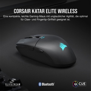 Mouse gaming wireless Corsair KATAR Elite - 26000 DPI, ultralight, negru - Img 2