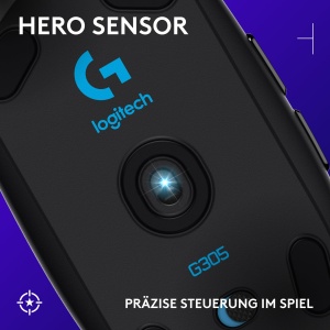 Mouse gaming wireless Logitech G G305, senzor HERO 12K DPI, 6 butoane, negru - Img 2