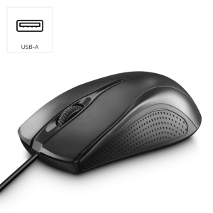 Mouse Hama cu cablu (mouse cu 3 butoane pentru PC, laptop sau notebook, potrivit pentru dreptaci si stangaci, 1000 dpi, sisteme de operare: Windows 11/10/8/7/Vista/XP, MAC OS 10.10 sau o versiune ulterioara) - Img 2