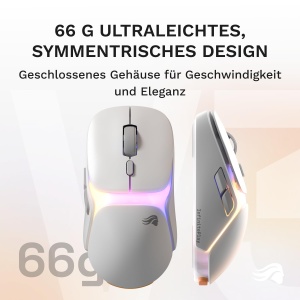 Mouse wireless gaming Glorious Model O3 sistem baterii InfinitePlay 30K DPI RGB alb - Img 7