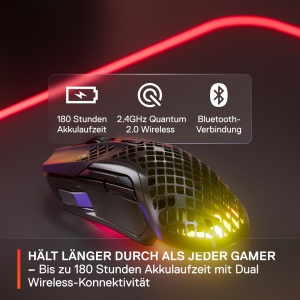 Mouse wireless gaming SteelSeries Aerox 5 RGB ultralight 9 butoane Bluetooth24 GHz - Img 6