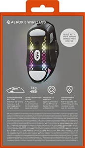 Mouse wireless gaming SteelSeries Aerox 5 RGB ultralight 9 butoane Bluetooth24 GHz - Img 16