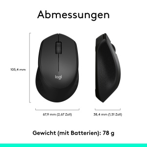 Mouse wireless Logitech M330 SILENT PLUS, design ergonomic, autonomie 24 luni - Img 8