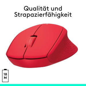 Mouse wireless Logitech M330 Silent Plus Rosu SilentTouch 1000 DPI 2 ani autonomie - Img 6