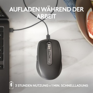 Mouse wireless Logitech MX Anywhere 3S Graphite 8K DPI Bluetooth USB-C - Img 8