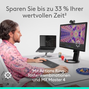Mouse wireless Logitech MX Master 4 Grafit ergonomic feedback haptic scroll ultra-rapid - Img 3