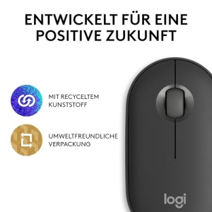 Mouse wireless Logitech Pebble 2 M350s Bluetooth design slim silentios Grafit - Img 11