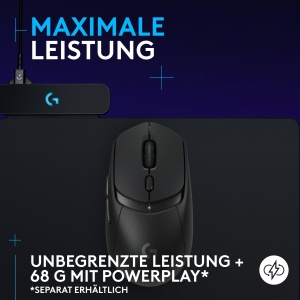Mouse wireless pentru jocuri Logitech G309 LIGHTSPEED, usor, comutator hibrid LIGHTFORCE, senzor HERO 25K, peste 300 de ore de viata a bateriei cu baterie AA, 6 butoane programabile, PC si Mac - Negru - Img 7