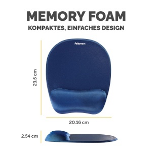 Mousepad ergonomic Fellowes Everyday cu suport pentru incheietura spuma memory albastru - Img 3