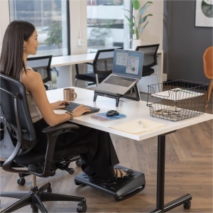 Mousepad Fellowes Photo Gel cu suport pentru incheietura protectie Microban albastru - Img 5