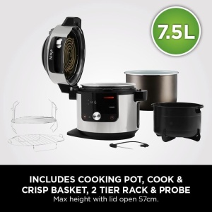 Multicooker Ninja Foodi MAX 7,5L, 14-in-1, cu capac inteligent, inox - Img 3