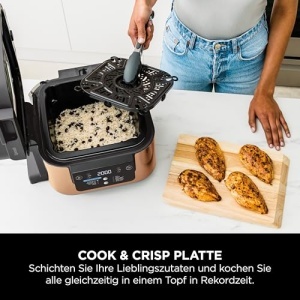 Multicooker Ninja Speedi ON400EUCP, 5.7L, 10-in-1, Friteuza cu aer cald, Negru si Cupru - Img 12