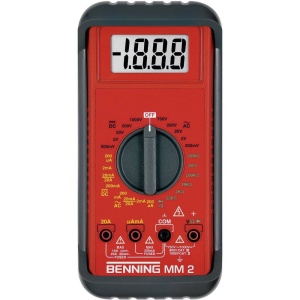 Multimetru digital Benning MM 2, max. 1000 V, rosu-negru, cu accesorii incluse