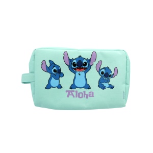 Necesar de calatorie Disney Kulturbeutel Aloha Stitch, turcoaz, mediu, cu maner lateral
