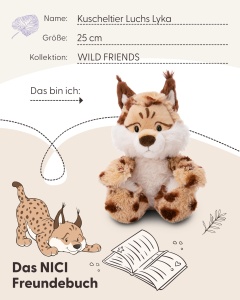 NICI Wild Friends Luchs Lyka 49805 Jucarie plus 25 cm Beige - Img 5