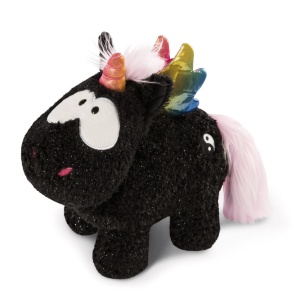 NICI Yin Unicorn Plus Negru 32 cm Cu Aripi Regenbogen