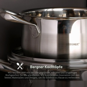 Oala BERGNER Gourmet din inox cu capacitate de 8 L si manere ergonomice - Img 6