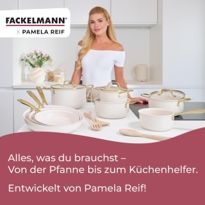 Oala cu capac FACKELMANN x Pamela Reif, 1700ml, pastell-beige, aluminiu reciclat - Img 10