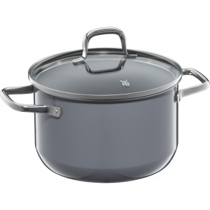 Oala cu capac WMF Fusiontec Essential, 3.7L, 20cm, gri, Made in Germany