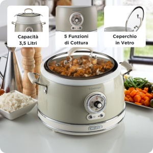 Oala de gatit cu aburi Ariete 2904, 3,5 l, 650 W, stil vintage - Img 5