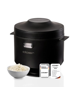Oala de gatit pentru orez Cloer 6830, capacitate 1L, putere 350W, negru