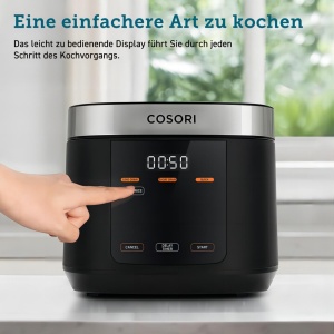 Oala electrica pentru gatit orez COSORI CRC-R501, 5L, 17 programe, negru - Img 9