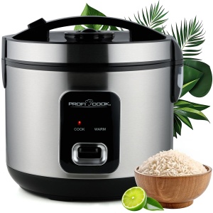 Oala electrica pentru gatit orez ProfiCook PC RK 1285, 3 kg, 700 W, functie de pastrare la cald, inox