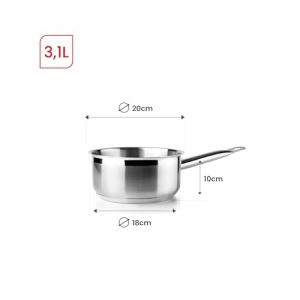 Oala IBILI 607620 din otel inoxidabil 1810 20 cm pentru toate tipurile de plite - Img 2