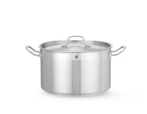 Oala inox Hendi 10L, compatibila cu toate tipurile de plite, cu capac inclus