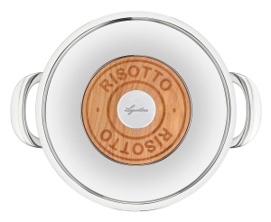 Oala Lagostina Emozione 24 cm Inox Inductie Capac Lemn Cires - Img 2