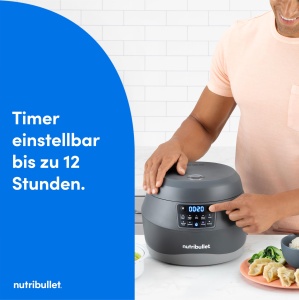 Oala multifunctionala Nutribullet EveryGrain Cooker NBRC605DG 600W 10 cesti Gri - Img 4