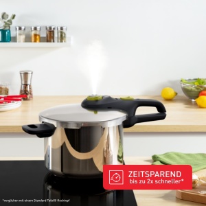Oala sub presiune Tefal Secure 5 Neo 6L din otel inoxidabil, 22cm, 2 garstufe - Img 2