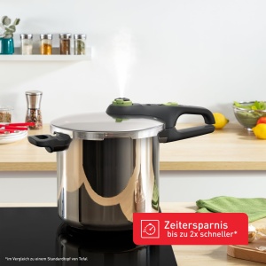 Oala sub presiune Tefal Secure Trendy 8L, inox, cu sistem de siguranta, verde - Img 4