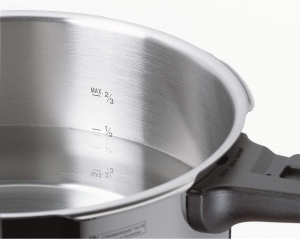 Oala sub presiune WMF Perfect Premium 65L Cromargan Inductie 2 Niveluri Gatire - Img 5