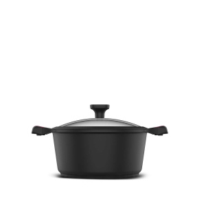 Oala Taurus Great Moments 20 cm, Aluminiu, Antiaderenta, Ergonomica, Negru